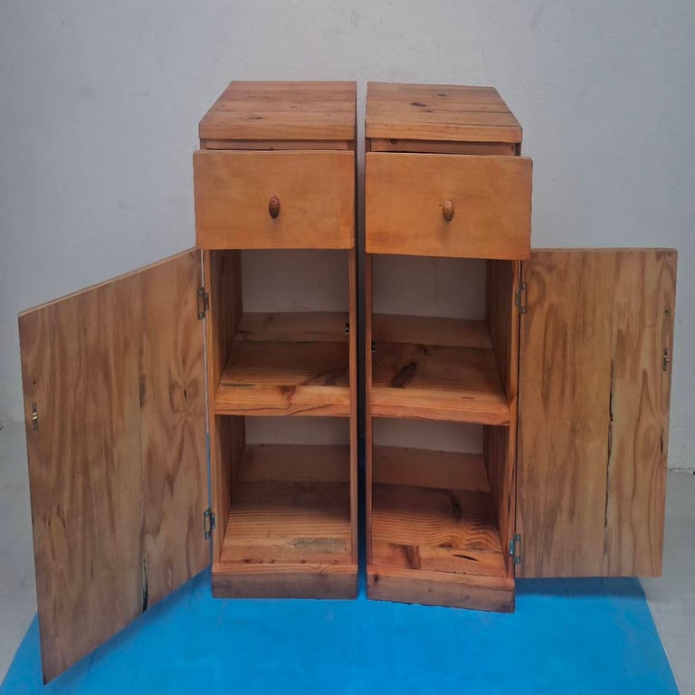 Pair of Wooden Storage Cabinets Bid per piece