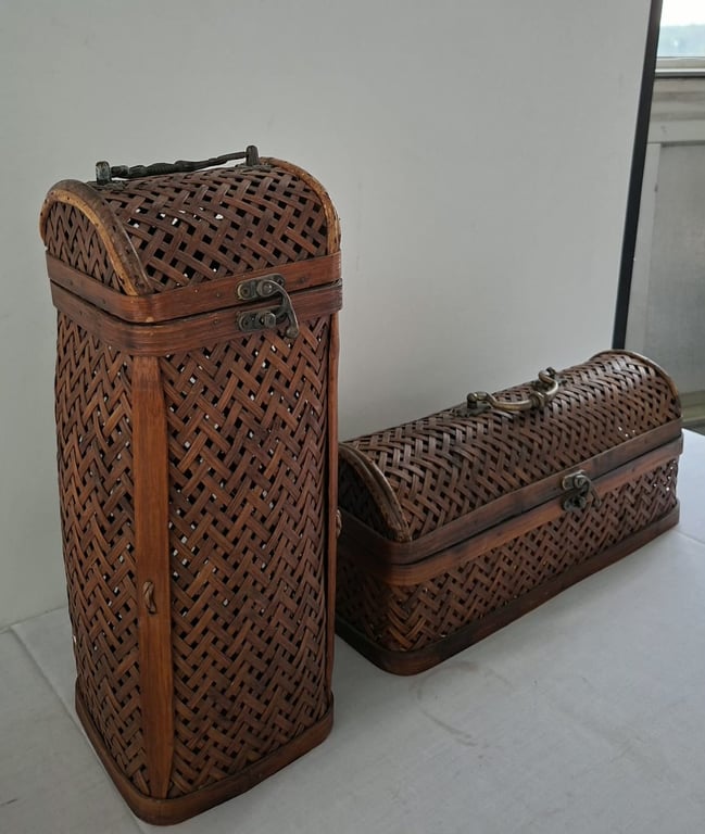 Decorative Woven Rattan Storage Baskets bid per piece