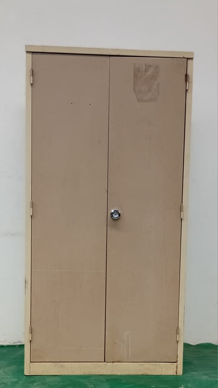Metal Storage Cabinet – Beige, Double-Door