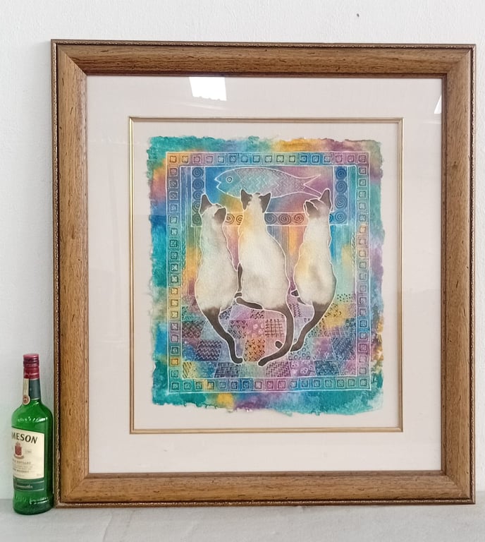 Framed Cat Artwork (Contemporary Style)