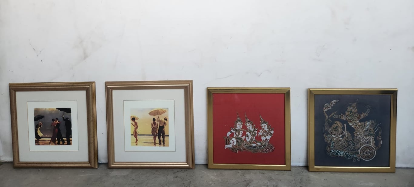 Framed Decorative Art Print Set