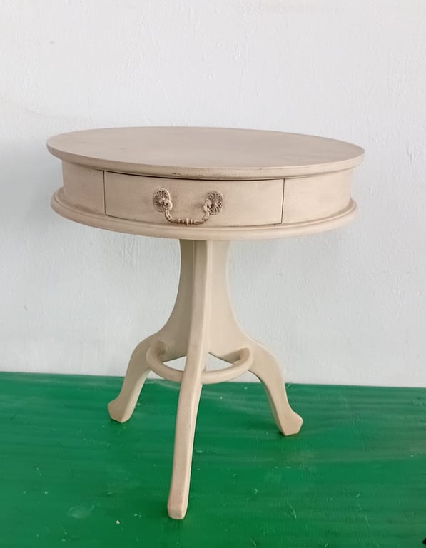 Round Wooden Side Table