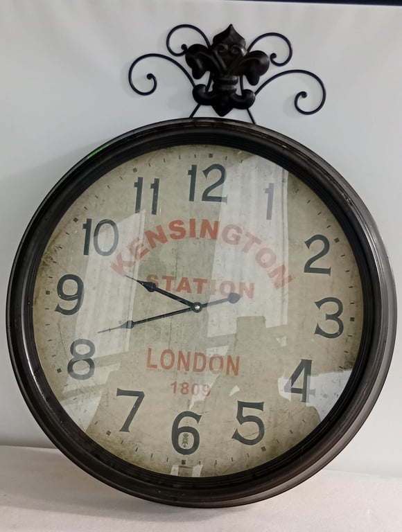 "Kensington Station London 1879" Wall Clock – Large Decorative Piece