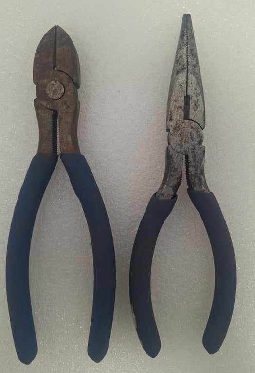 Side Cutter and Long Nose Pliers