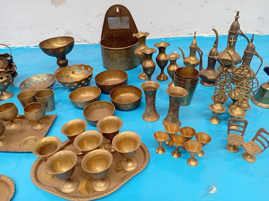 Collection of Decorative Brassware and Small Tableware