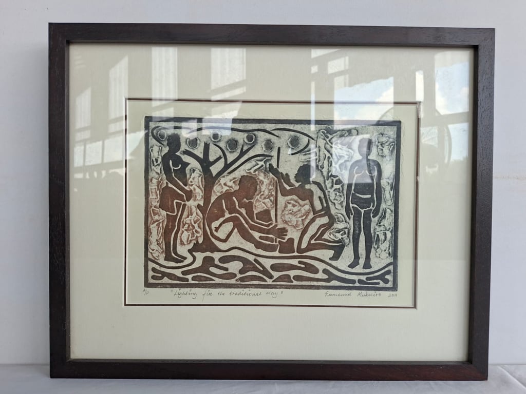 Framed Abstract Figurative Print