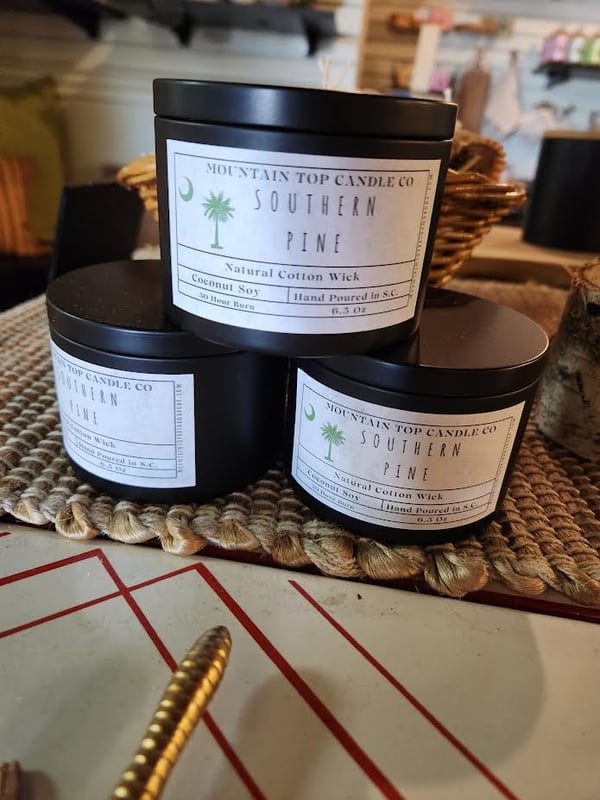 Mountain Top Candle Company Natural Cotton Wick Southern Pine Candle