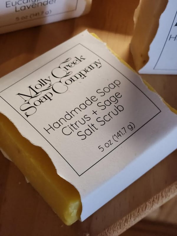 Molly Creek Soap Company Handmade Soap Citrus + Sage Salt Scrub