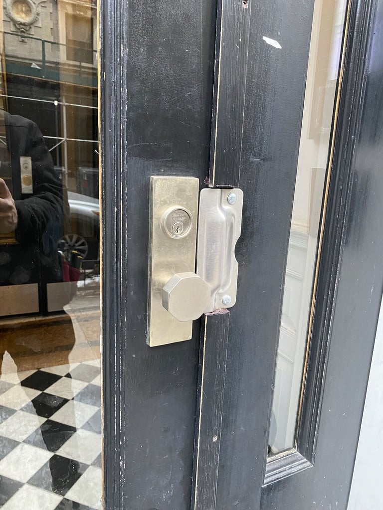 schlage door handle latch protector