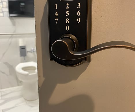 schlage commercial lever handle keypad