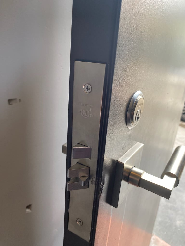 assa abloy baldwin electric door handle manhattan