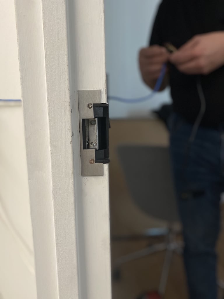 electric strike installation