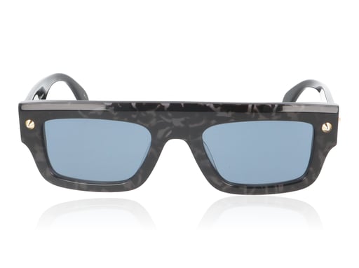 Picture of Alexander McQueen AM0427S 003 Black and Grey Tortoise Sunglasses