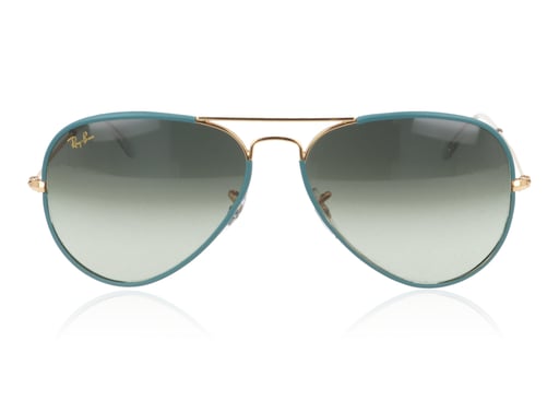 Picture of Ray-Ban Aviator Full Color 9196BH Gold Green Sunglasses