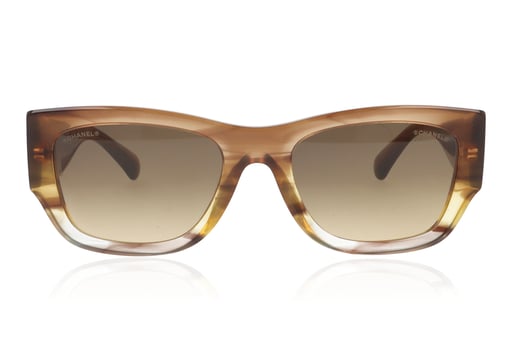 Picture of Chanel 0CH5507 174511 Brown and Yellow Mixture Sunglasses