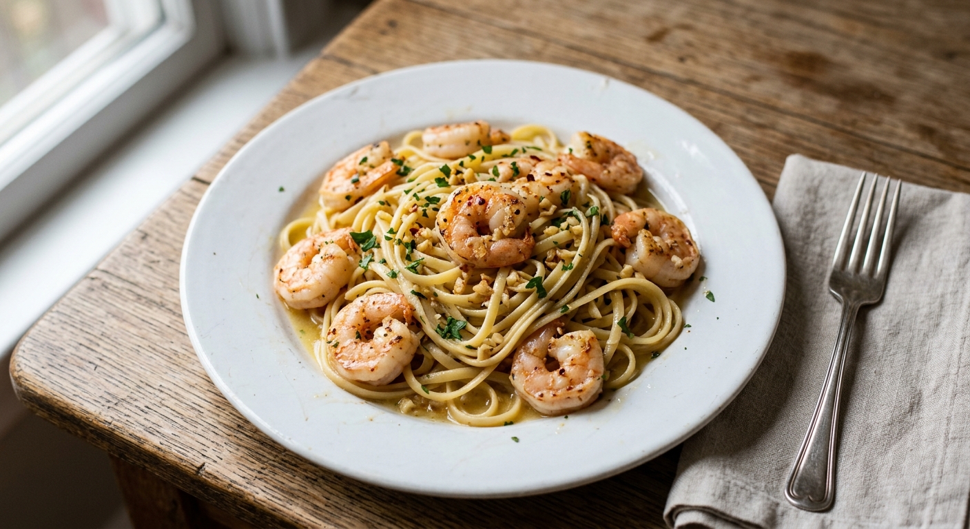 Lemon Garlic Butter Shrimp Pasta