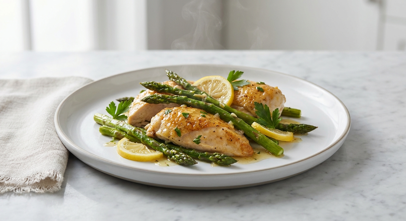 Sheet Pan Lemon Garlic Chicken and Asparagus