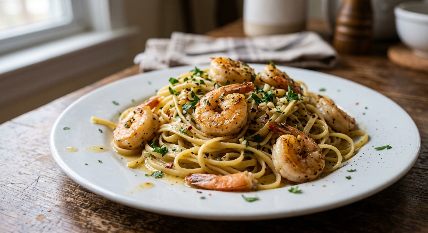 Lemon Garlic Butter Shrimp Pasta