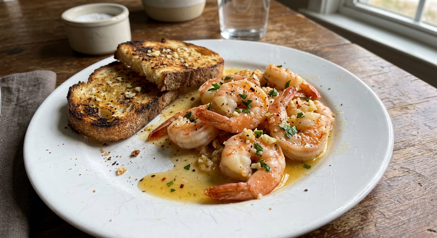 Lemon Garlic Butter Shrimp Skillet