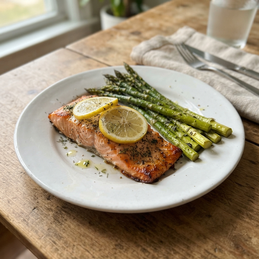 Sheet Pan Lemon Herb Salmon and Asparagus