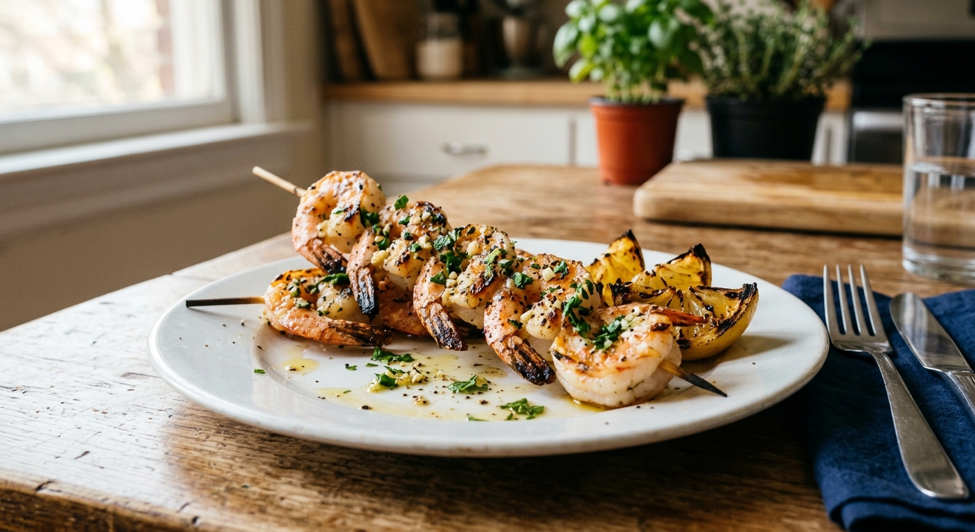 Zesty Grilled Lemon-Herb Shrimp Skewers