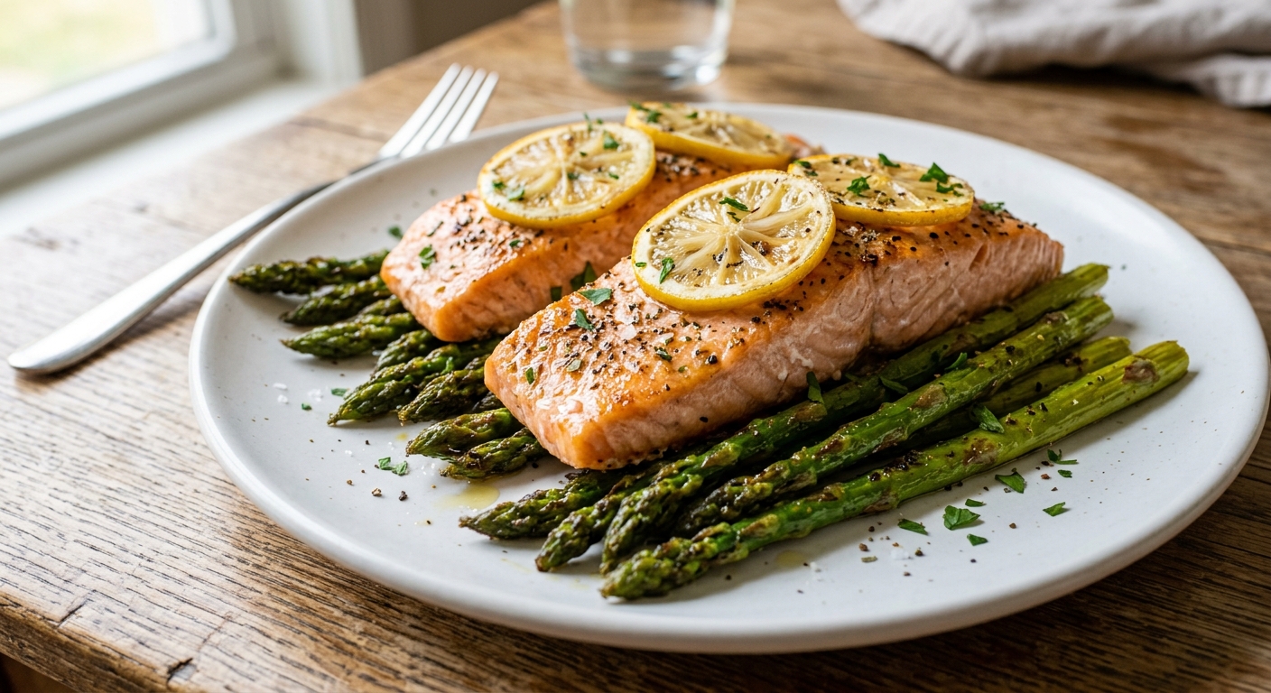 One-Pan Lemon Herb Salmon and Asparagus