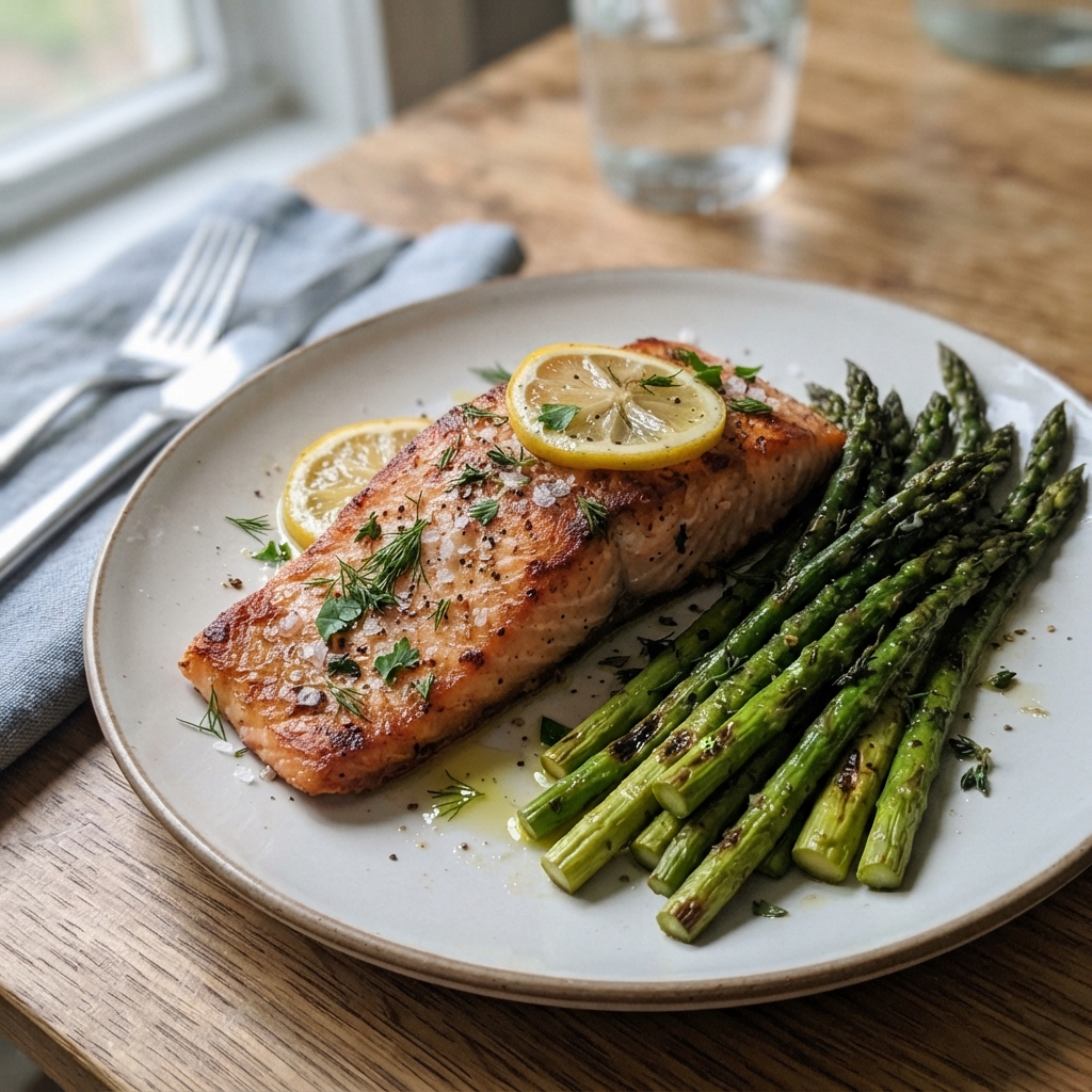 Sheet Pan Lemon Herb Salmon and Asparagus
