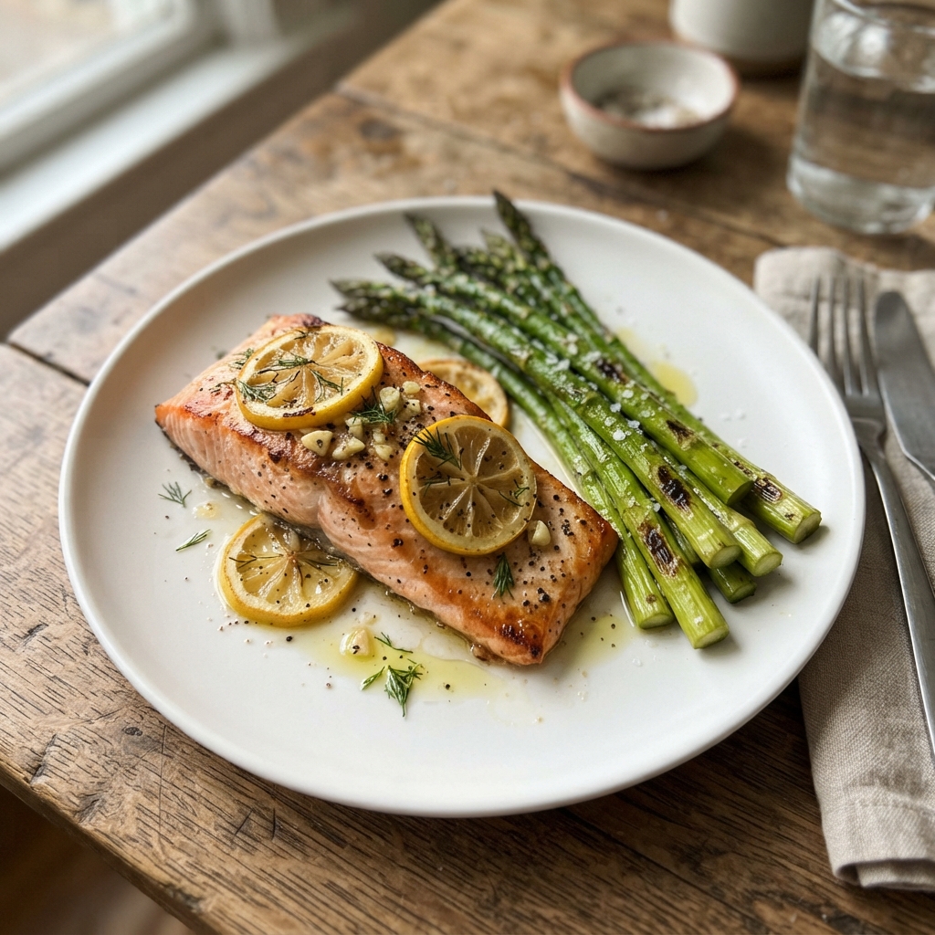 Sheet Pan Lemon Herb Salmon and Asparagus