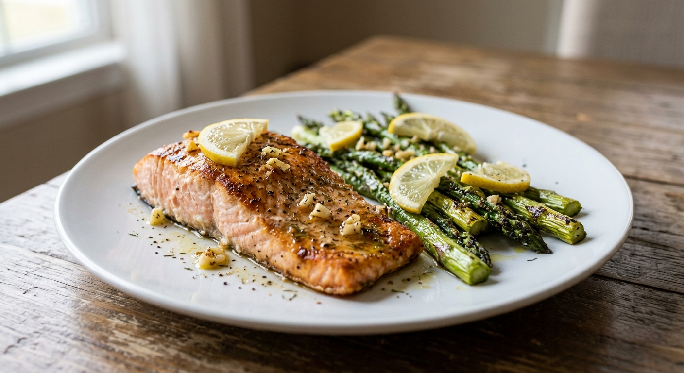 Lemon Garlic Sheet Pan Salmon and Asparagus