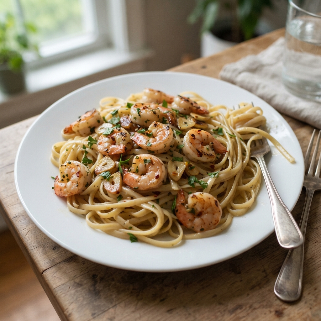 One-Pan Garlic Butter Shrimp and Pasta