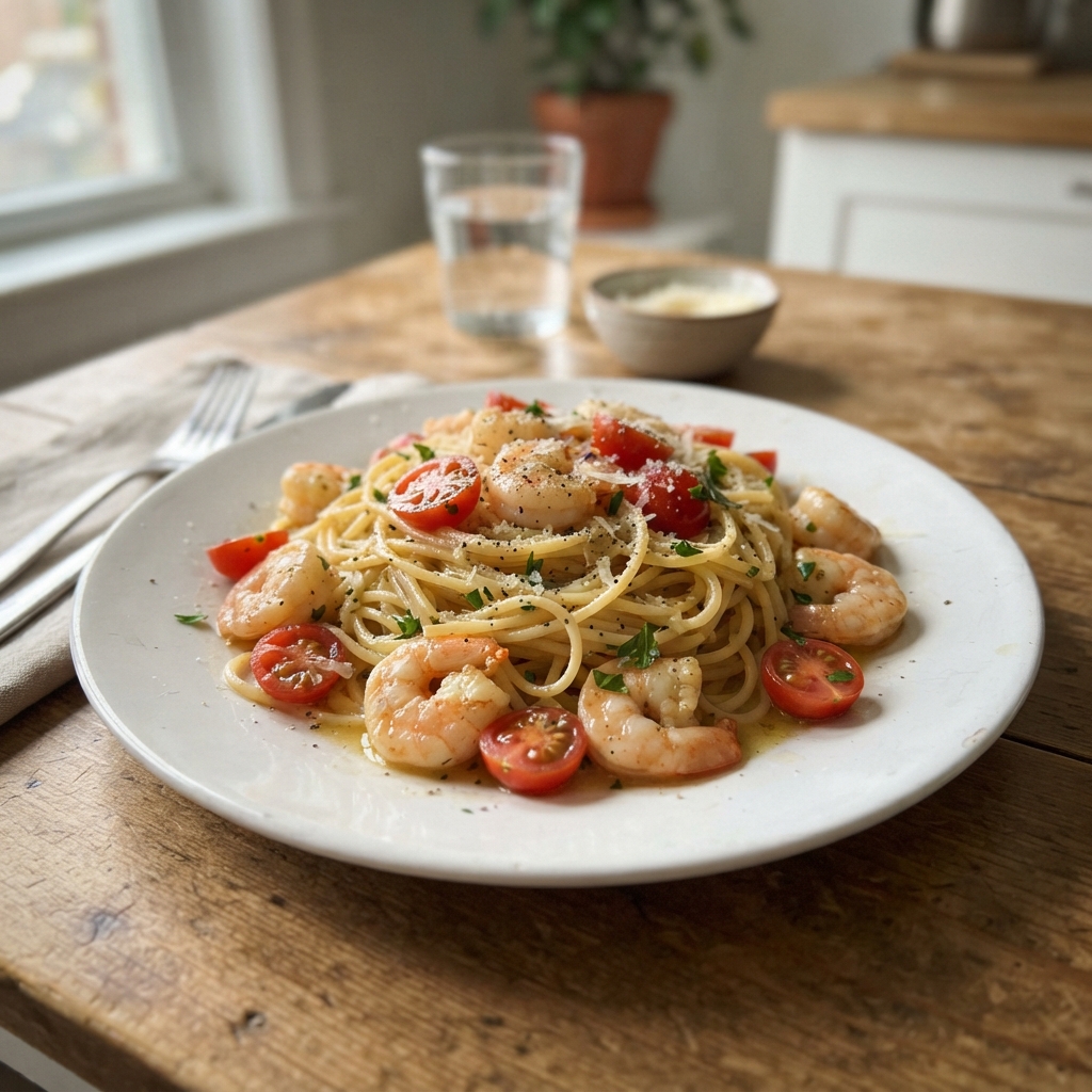 One-Pan Garlic Butter Shrimp and Pasta