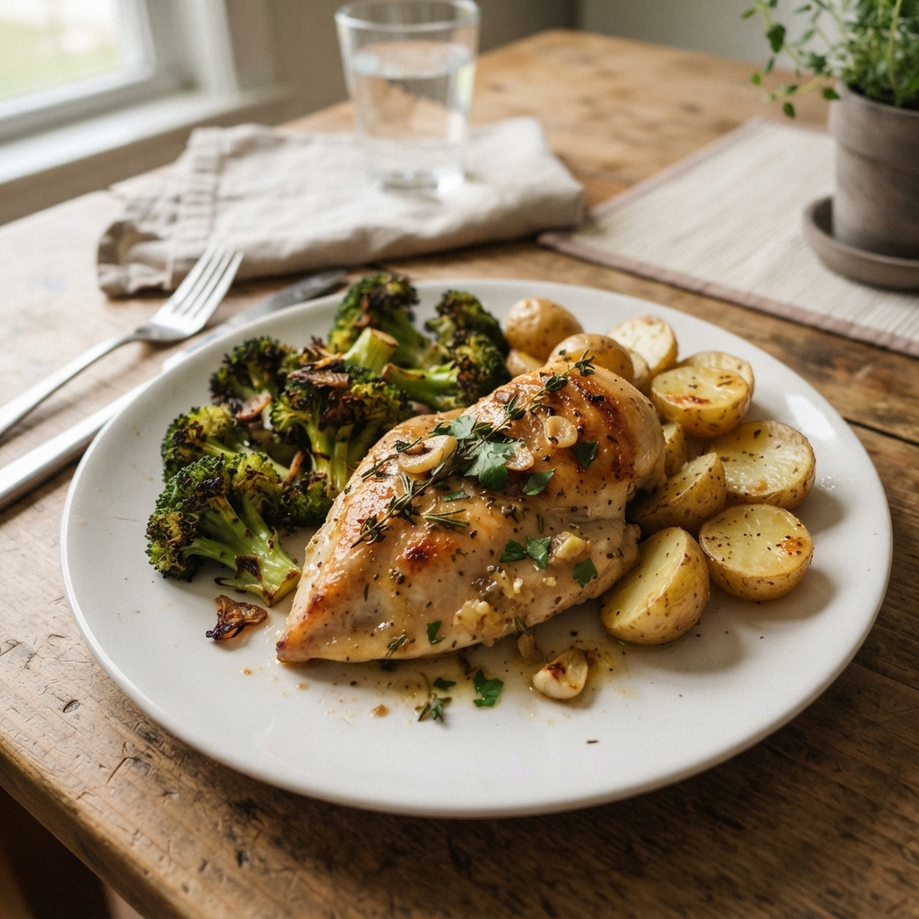 One-Pan Lemon Garlic Sheet Pan Chicken