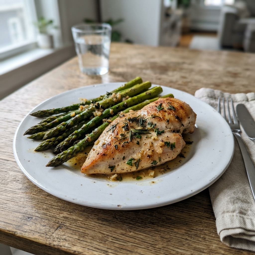 One-Pan Lemon Herb Chicken and Asparagus