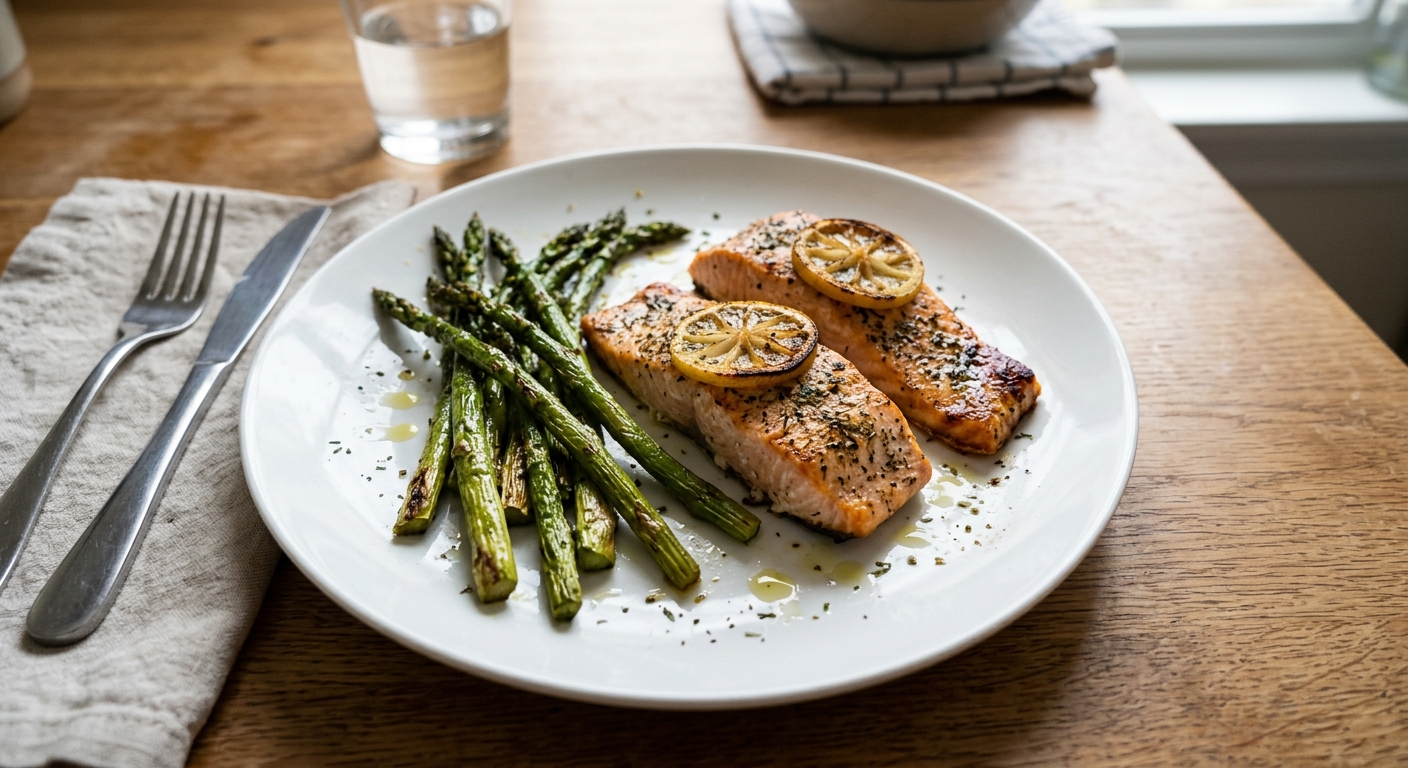 Sheet-Pan Lemon Herb Salmon and Asparagus
