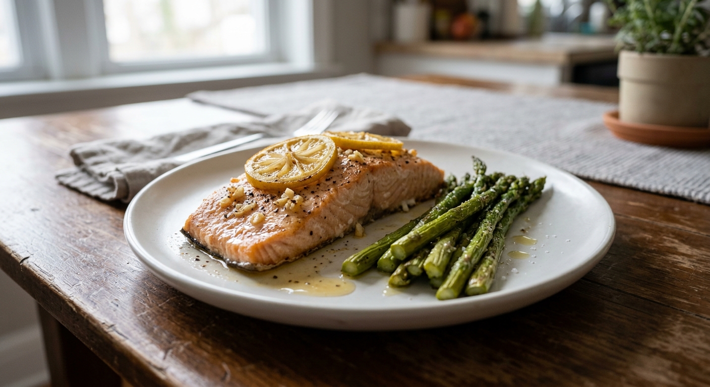 Lemon Garlic Sheet Pan Salmon and Asparagus