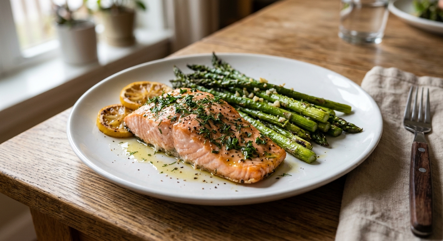 Sheet Pan Lemon Herb Salmon and Asparagus