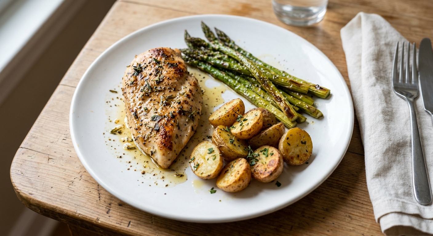 One-Pan Garlic Herb Chicken and Asparagus