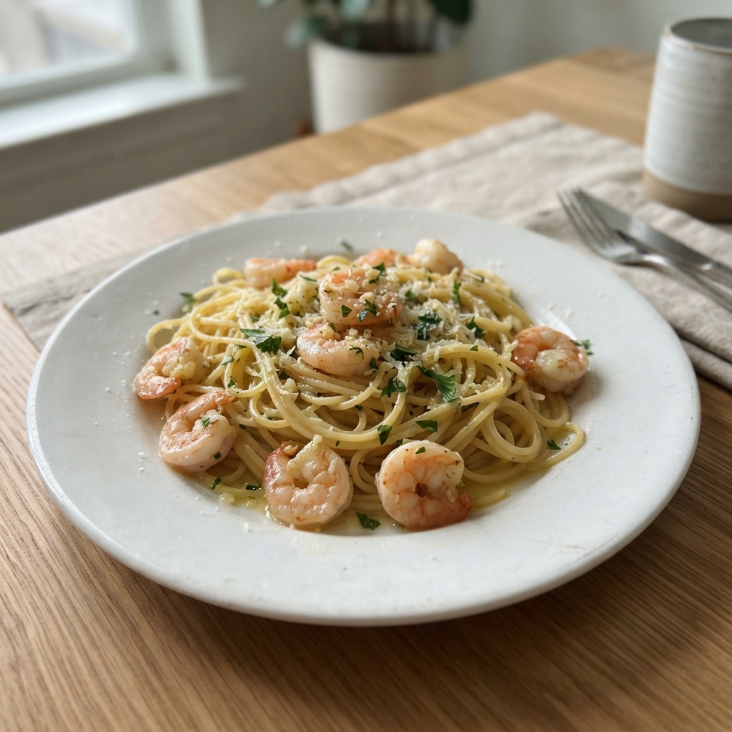 One-Pan Garlic Butter Shrimp and Pasta