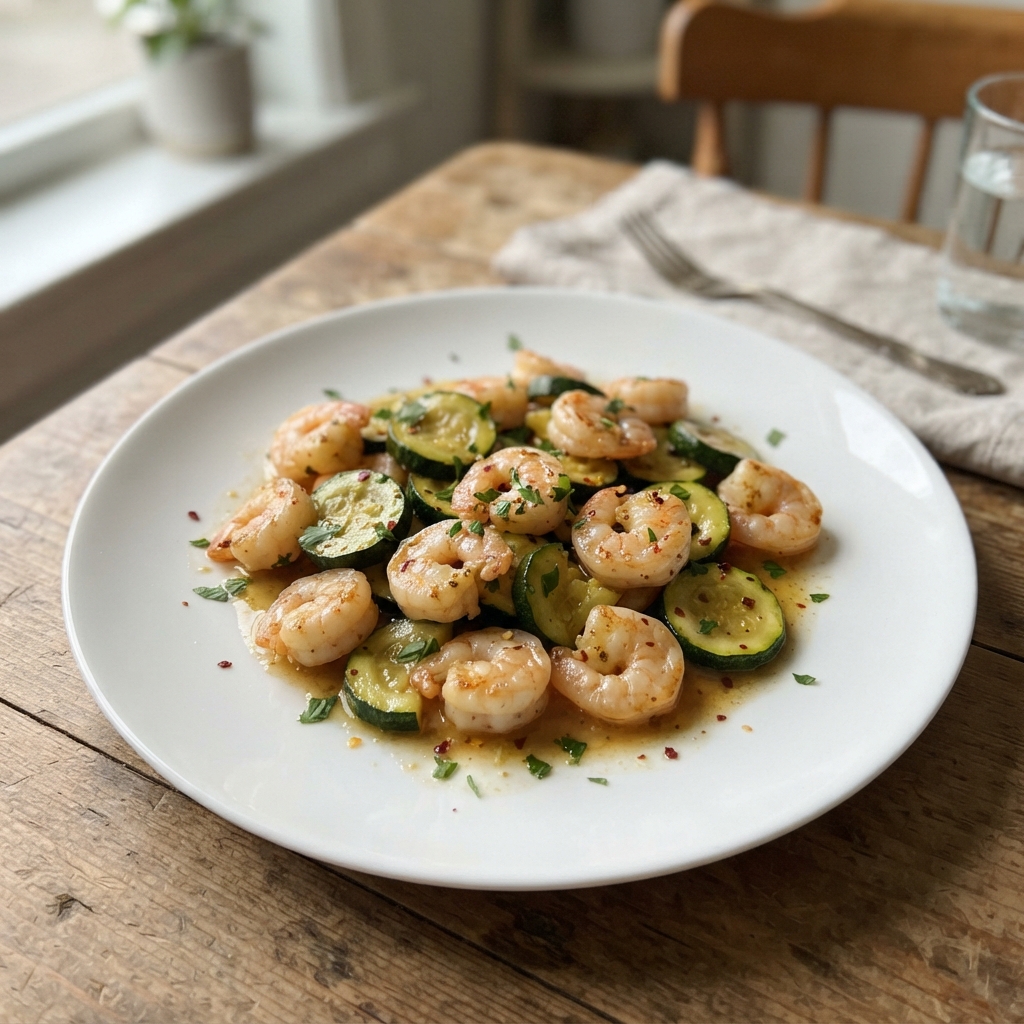 One-Pan Garlic Butter Shrimp and Zucchini
