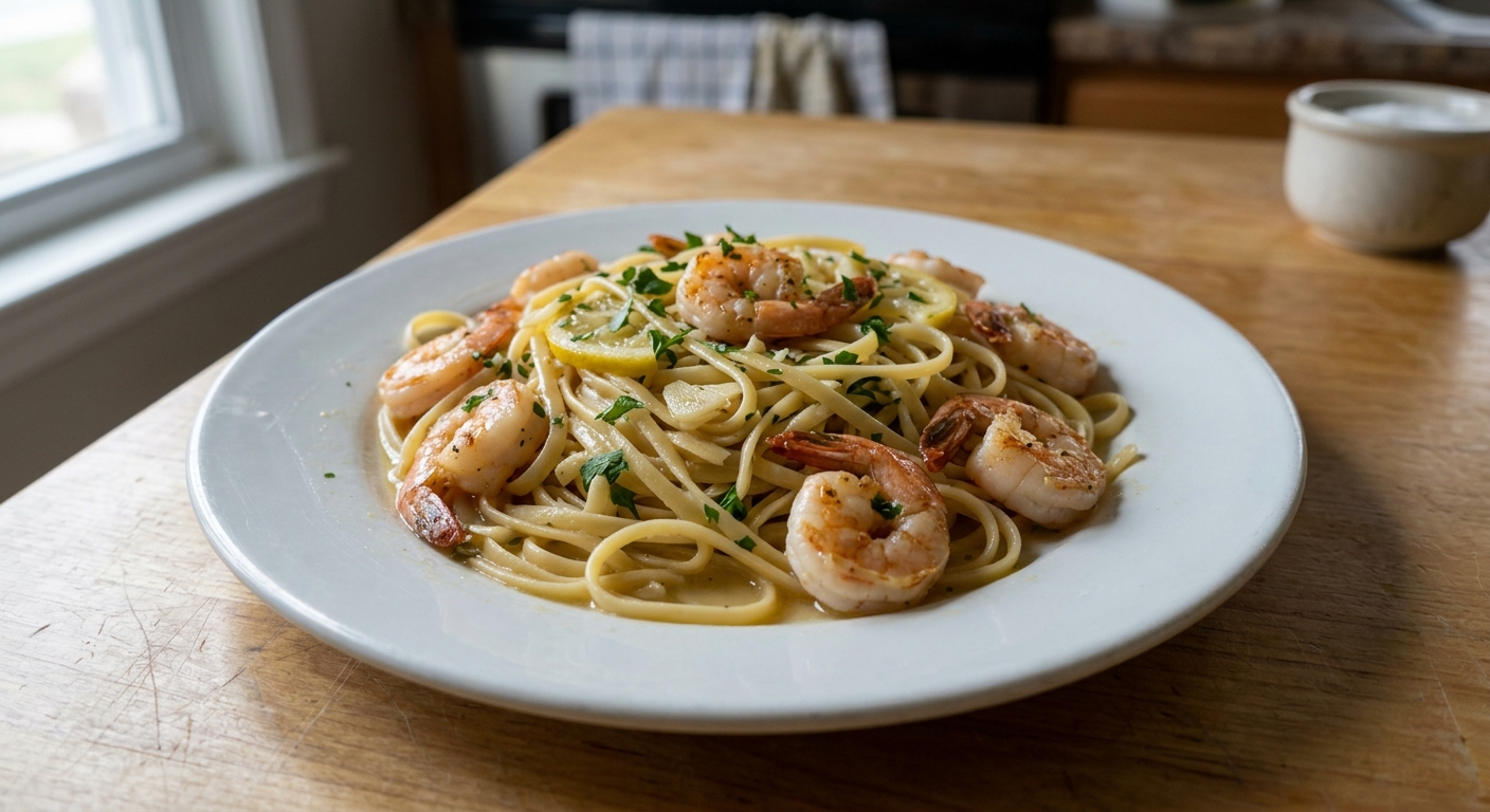 Lemon Garlic Butter Shrimp Pasta