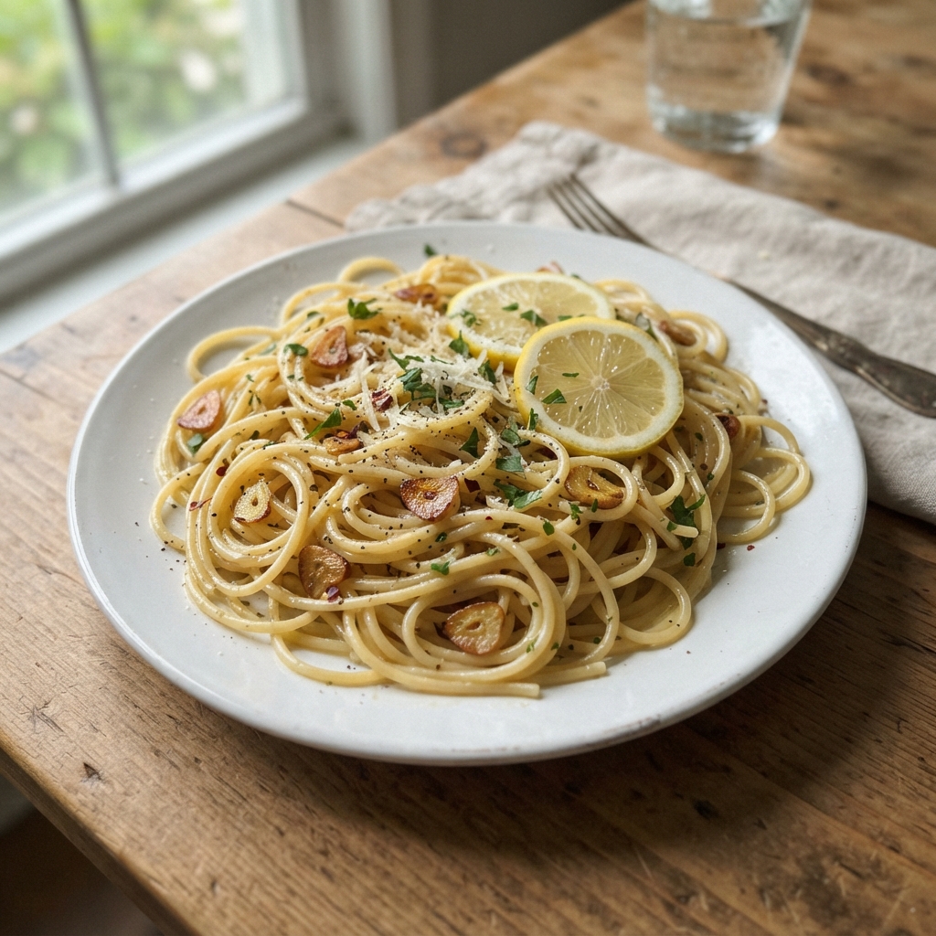 One-Pot Lemon Garlic Butter Pasta
