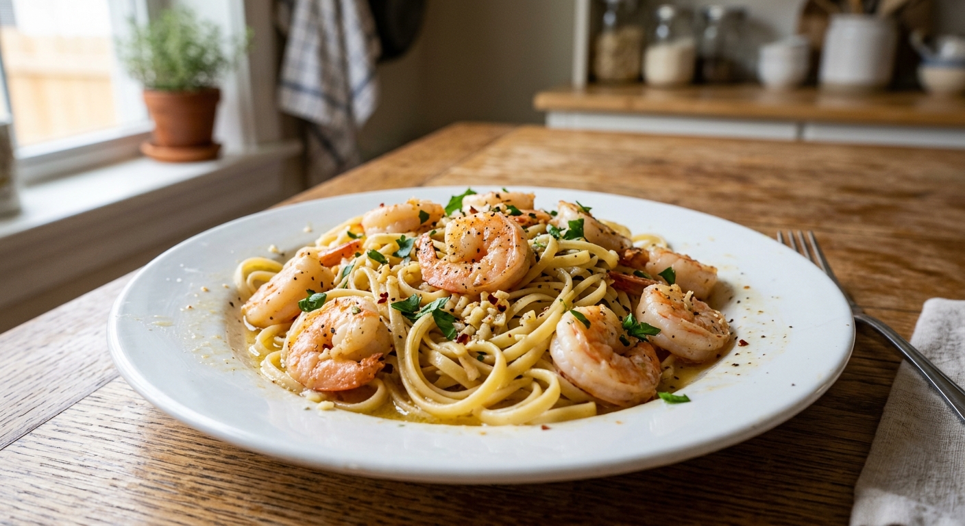 Lemon Garlic Shrimp Scampi