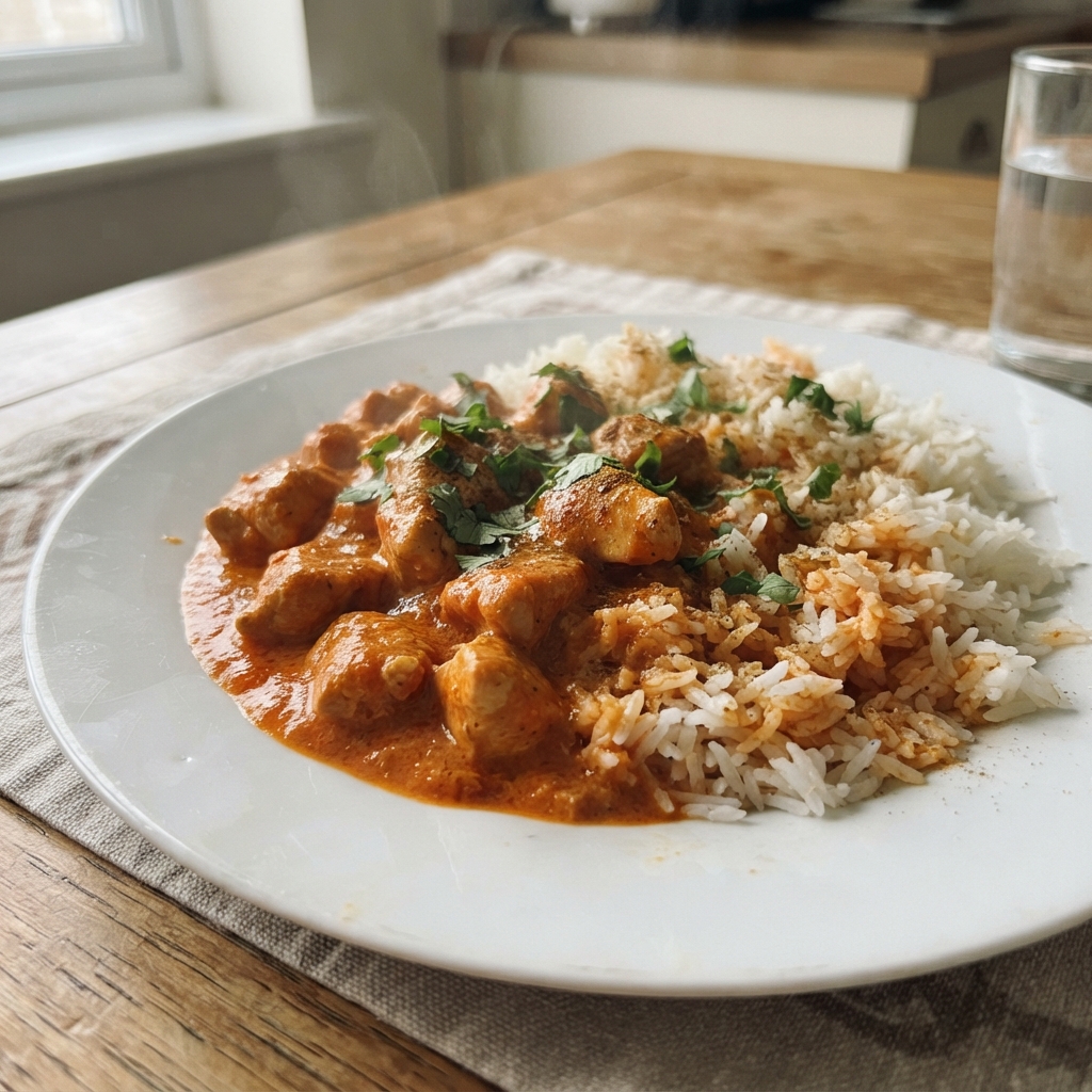 One-Pan Creamy Butter Chicken and Rice
