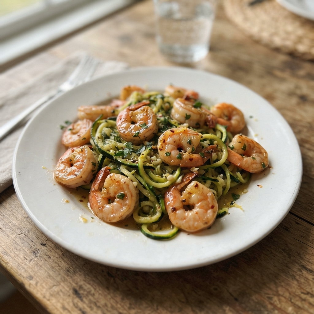 One-Pan Garlic Butter Shrimp and Zucchini
