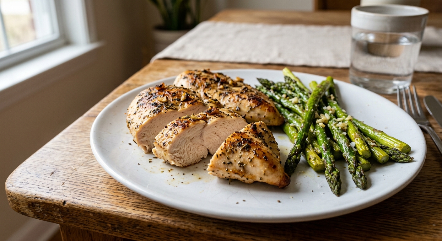 One-Pan Garlic Herb Chicken and Asparagus