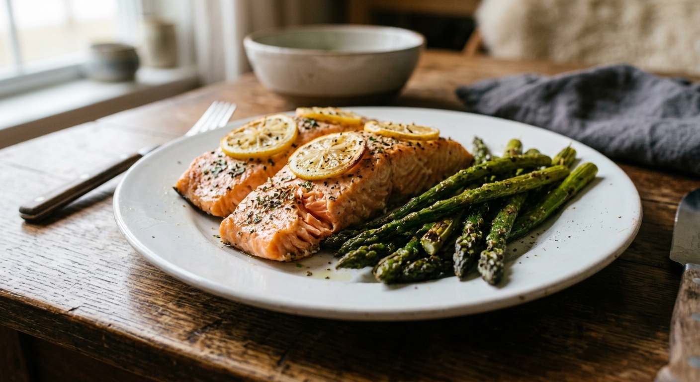 Sheet Pan Lemon Herb Salmon and Asparagus