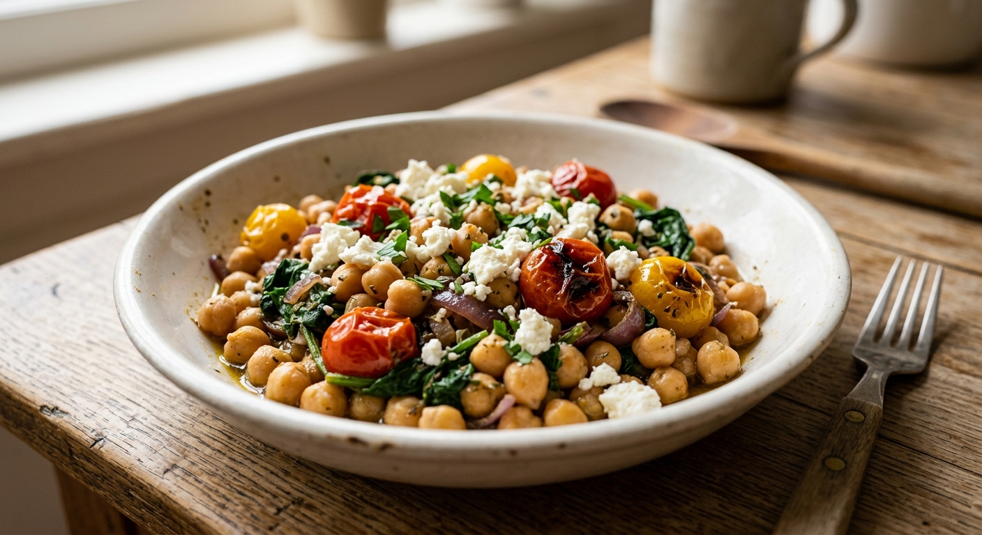 One-Pan Mediterranean Chickpea Skillet