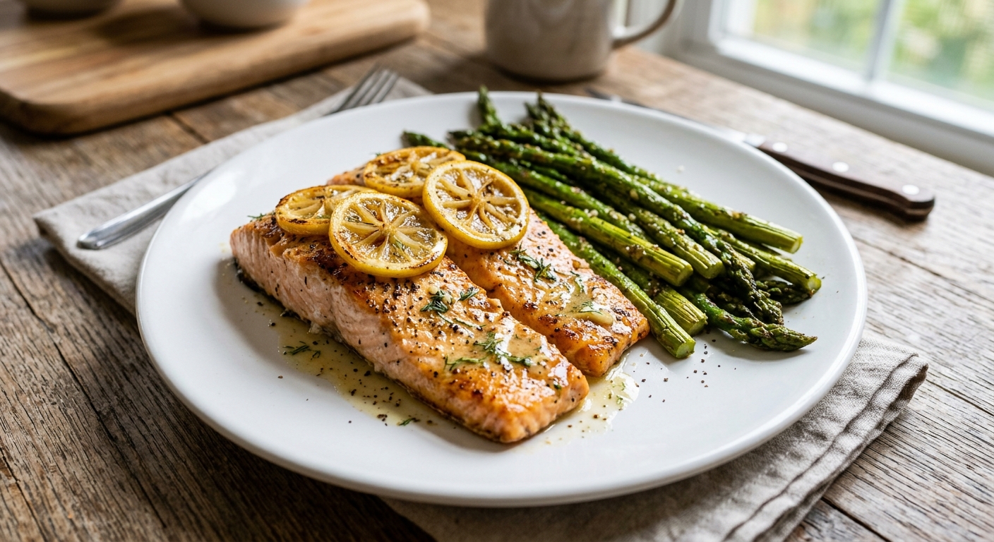 Lemon Garlic Sheet Pan Salmon and Asparagus