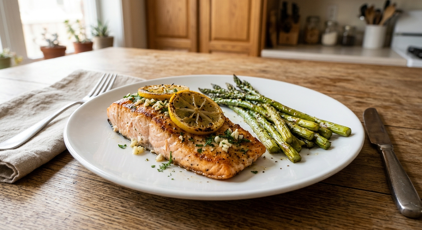 Lemon Garlic Sheet Pan Salmon and Asparagus
