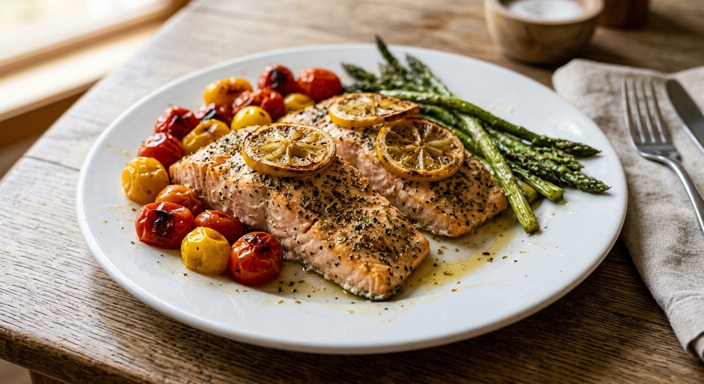 One-Pan Mediterranean Lemon Herb Salmon